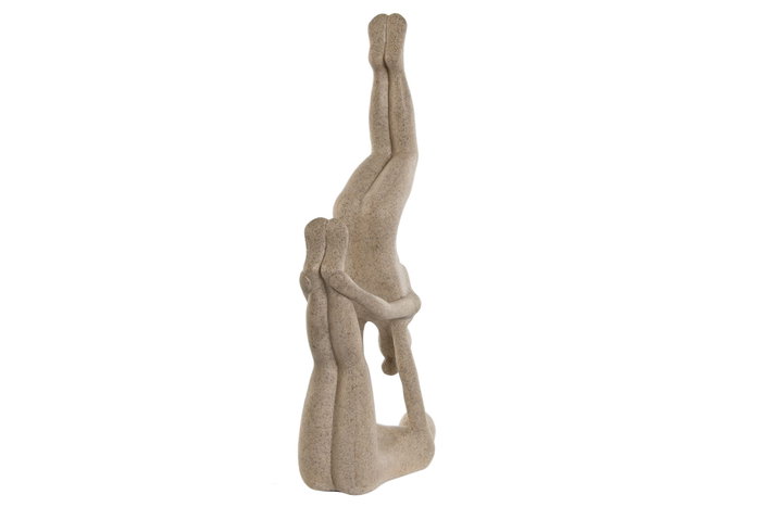 DKD Home Decor Figura de Resina Yoga Beige