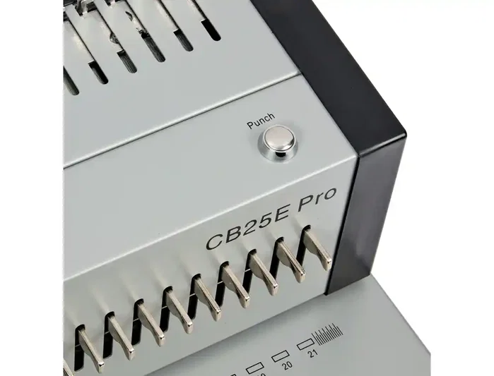 GBC CombBind CB25E Pro Encuadernadora eléctrica de canutillo, perfora 25 hojas, encuaderna 500 hojas, A4