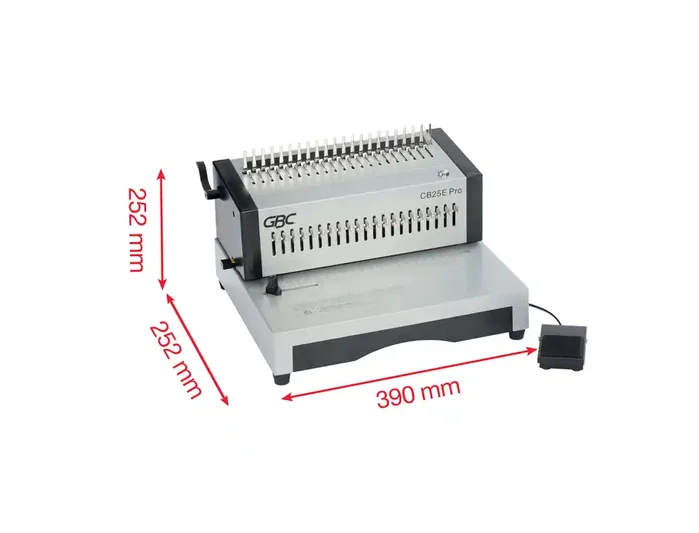 GBC CombBind CB25E Pro Encuadernadora eléctrica de canutillo, perfora 25 hojas, encuaderna 500 hojas, A4