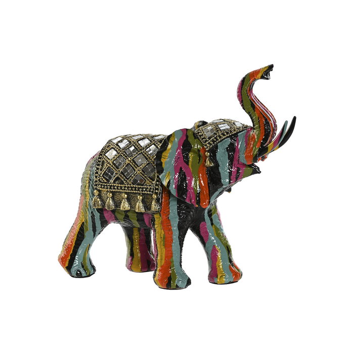 DKD Home Decor Figura de Elefante Multicolor en Resina Colección INDI POP DKD Home Decor Figura de Elefante Multicolor en Resina Colección INDI POP