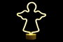 DKD Home Decor Figura Angel Decoracion Luminosa Navidad Tradicional Blanco Led Pp 8 x 29.5 x 23.5 cm