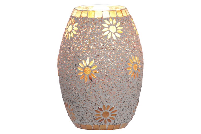 DKD Home Decor Lampara Sobremesa Indio Blanco Cobre 14x19x14 cm 4 Unidades