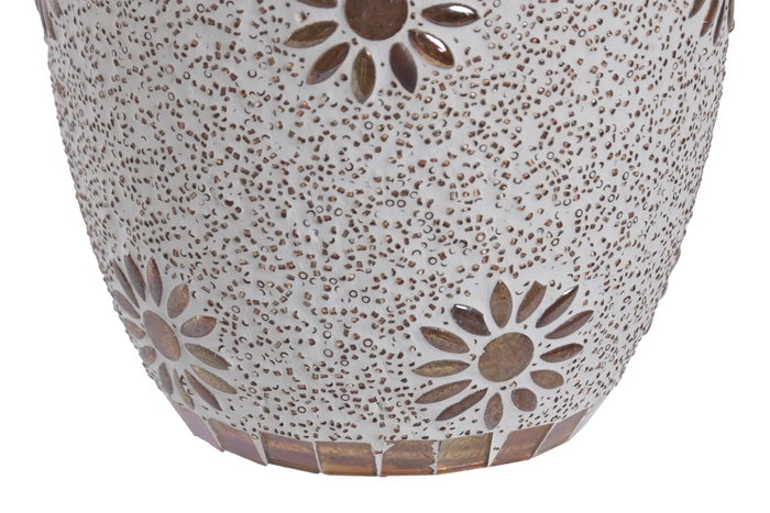 DKD Home Decor Lampara Sobremesa Indio Blanco Cobre 14x19x14 cm 4 Unidades
