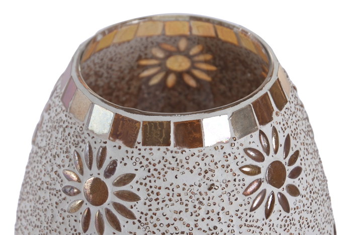DKD Home Decor Lampara Sobremesa Indio Blanco Cobre 14x19x14 cm 4 Unidades