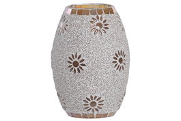 DKD Home Decor Lampara Sobremesa Indio Blanco Cobre 14x19x14 cm 4 Unidades