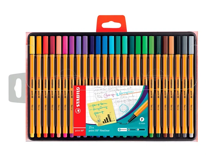 STABILO POINT 88 Estuche de 25 Rotuladores Colores Surtidos STABILO POINT 88 Estuche de 25 Rotuladores Colores Surtidos