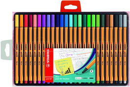 STABILO POINT 88 Estuche de 25 Rotuladores de Colores Surtidos