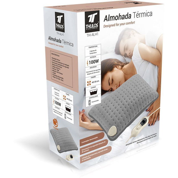 Thulos Almohadilla Electrica TH - ALH1, 100W, 3 Niveles de Temperatura, 40x30 cm Thulos Almohadilla Electrica TH - ALH1, 100W, 3 Niveles de Temperatura, 40x30 cm