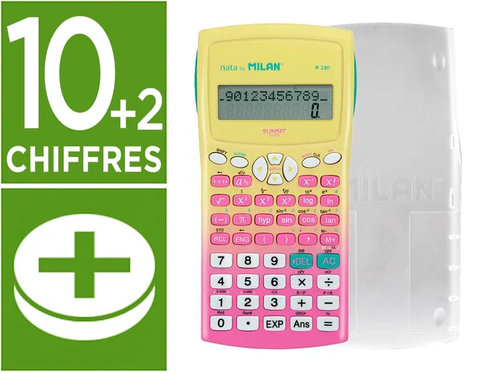 MILAN Calculadora Científica M240 Sunset Rosa/Amarillo MILAN Calculadora Científica M240 Sunset Rosa/Amarillo