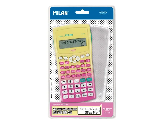 MILAN Calculadora Científica M240 Sunset Rosa/Amarillo MILAN Calculadora Científica M240 Sunset Rosa/Amarillo