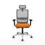 PIQUERAS Y CRESPO Silla de oficina Haches Naranja y Gris