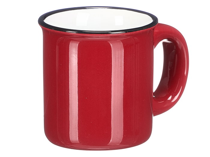 Vessia Taza Cafe 90ml Asa Borde Negro Surtidos Col Oscuros 9x6x6 cm (Set de 48)