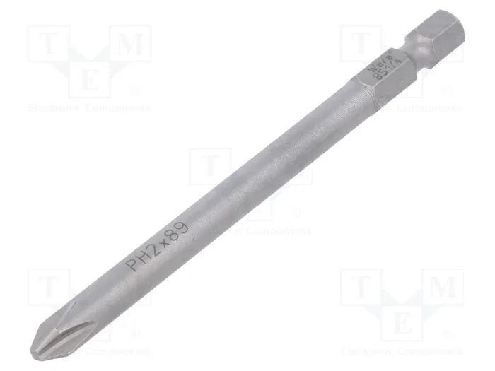 WERA Punta de destornillador Phillips PH1 1/4 pulgada 70 mm
