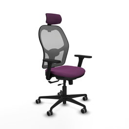 PIQUERAS Y CRESPO Silla de oficina Jorquera con mecanismo Sincro/Traslack, Morado y Gris