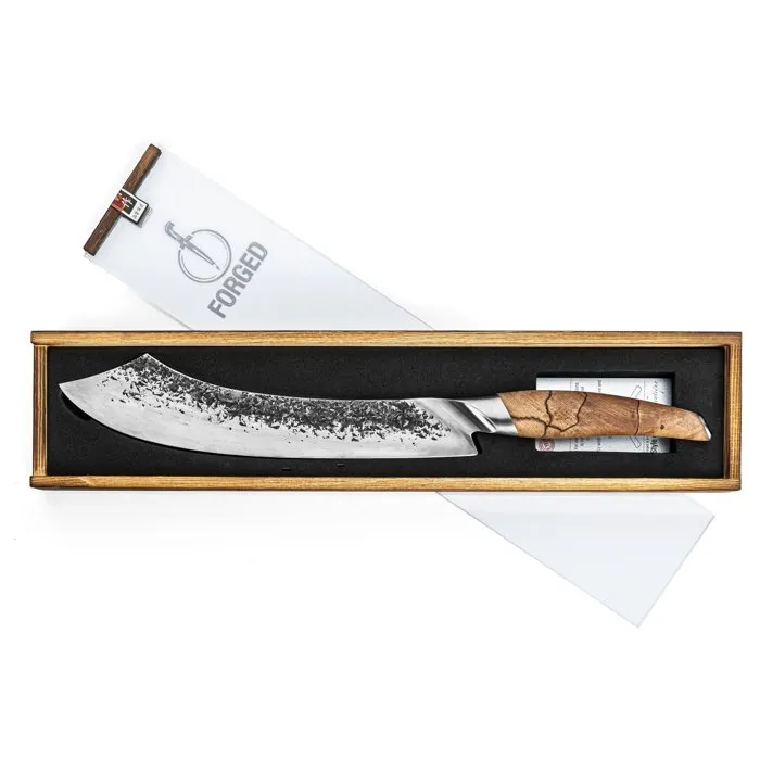 Forged Cuchillo de carnicero Acero VG10 Mango Madera Raíz L 25,5 cm