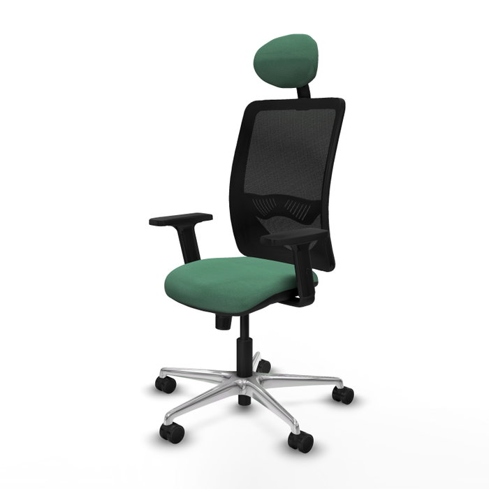 PIQUERAS Y CRESPO Silla de oficina Zulema Verde esmeralda y Negro