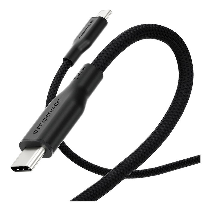 Racing Cable USB-C a USB-C 240W, 2 metros, USB 2.0, color Negro - Compatible con carga rápida y datos