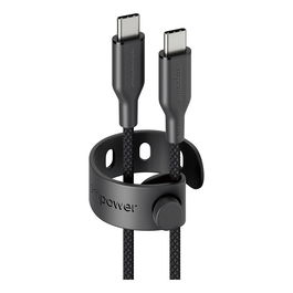Racing Cable USB-C a USB-C 240W, 2 metros, USB 2.0, color Negro - Compatible con carga rápida y datos