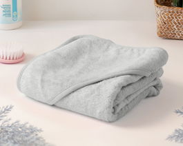 KioKids Toalla Bebé Bambú con Capucha Gris +0 Meses 76x76cm Certificado Oekotex