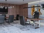 Q-connect Silla de Escritorio Modelo Ena Simil Piel Base Metálica Color Negro Altura Máxima 1050 mm