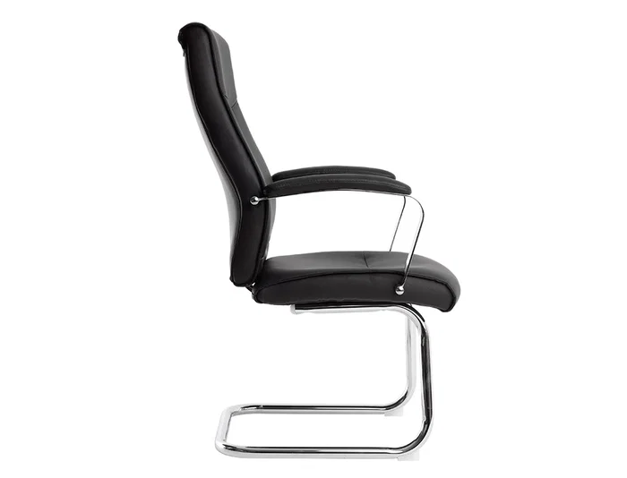 Q-connect Silla de Escritorio Modelo Ena Simil Piel Base Metálica Color Negro Altura Máxima 1050 mm