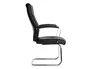 Q-connect Silla de Escritorio Modelo Ena Simil Piel Base Metálica Color Negro Altura Máxima 1050 mm