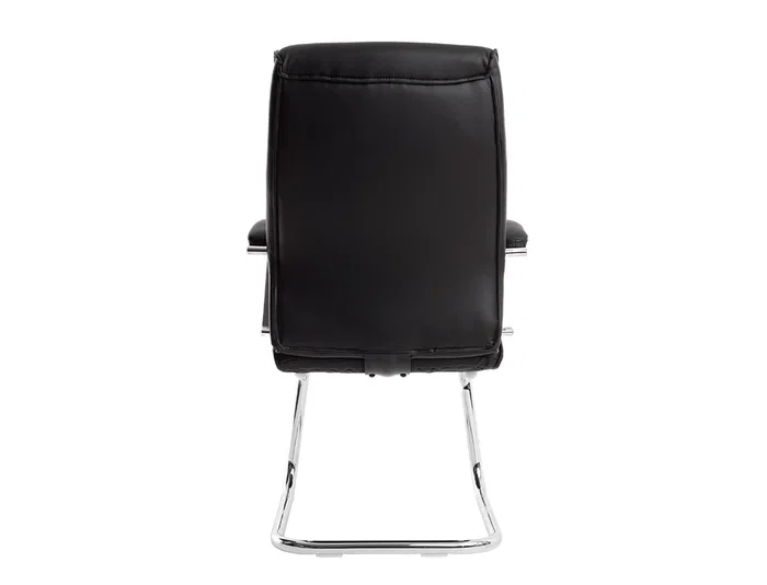 Q-connect Silla de Escritorio Modelo Ena Simil Piel Base Metálica Color Negro Altura Máxima 1050 mm
