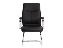 Q-connect Silla de Escritorio Modelo Ena Simil Piel Base Metálica Color Negro Altura Máxima 1050 mm