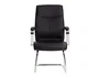 Q-connect Silla de Escritorio Modelo Ena Simil Piel Base Metálica Color Negro Altura Máxima 1050 mm