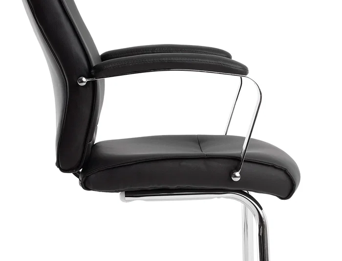 Q-connect Silla de Escritorio Modelo Ena Simil Piel Base Metálica Color Negro Altura Máxima 1050 mm