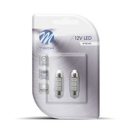 M-Tech LB310W Bombilla LED C5W 36mm 3xSMD5050 Blanco Frío 12V Canbus