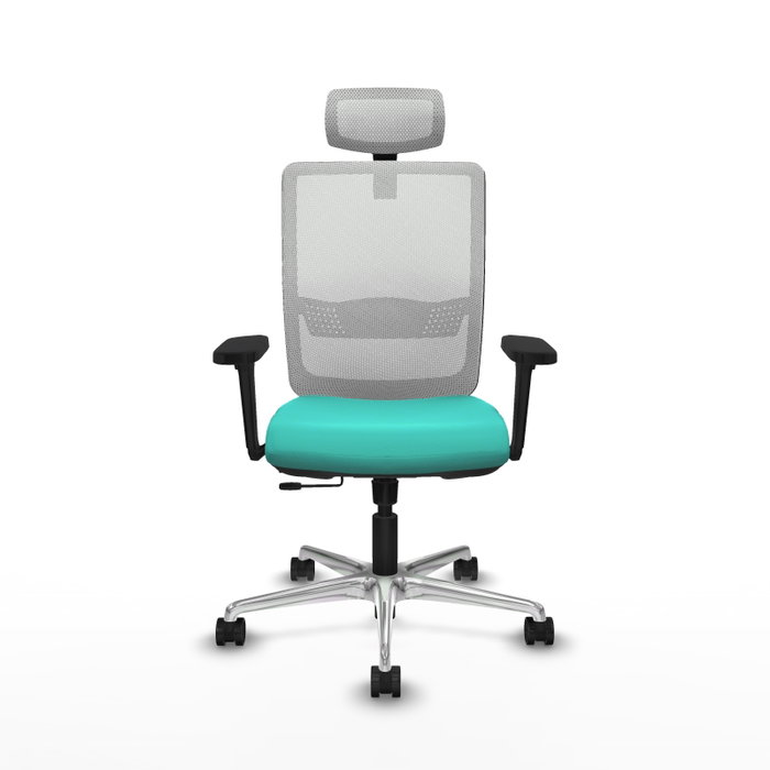 PIQUERAS Y CRESPO Silla de oficina Haches con mecanismo Sincro/Traslack en Turquesa y Blanco PIQUERAS Y CRESPO Silla de oficina Haches con mecanismo Sincro/Traslack en Turquesa y Blanco