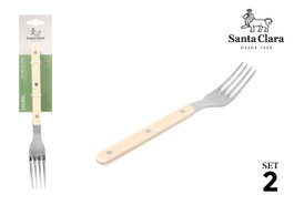 Santa Clara Set de 12 Tenedores de Mesa Courel Blanc