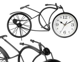Giftdecor Reloj Forja Bicicleta Negro 19.5 cm Metal (Set de 4)