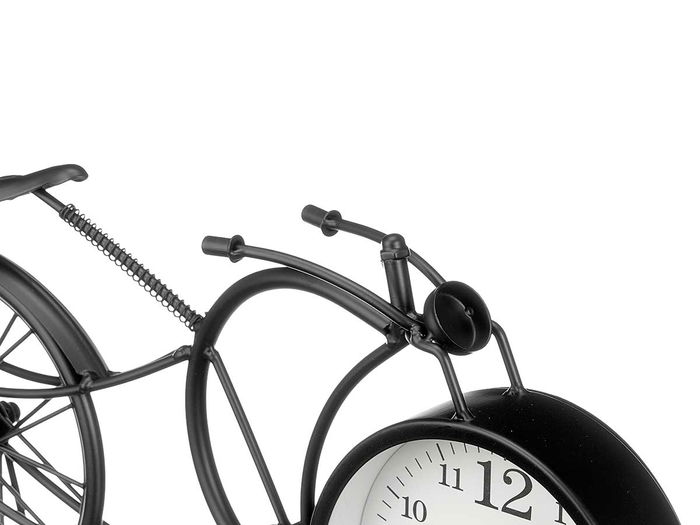 Giftdecor Reloj Forja Bicicleta Negro 19.5 cm Metal (Set de 4)
