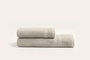 Mijölnir 1005A-067-2 Juego de Toallas de Baño, 100% Algodón, Beige, Toalla de Mano 50x90cm y Toalla de Baño 90x150cm, 350 gr/m²