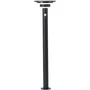 Brilliant BRI4004353437892 Poste de exterior LED y solar, con detector de movimiento, acero inoxidable y plástico, 4 W, Negro