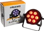 ALGAMLIGHT Foco Proyector Led 7x10W 6-En-1 RGBWAU Slim Profesional con Control Remoto IR y Modos DMX