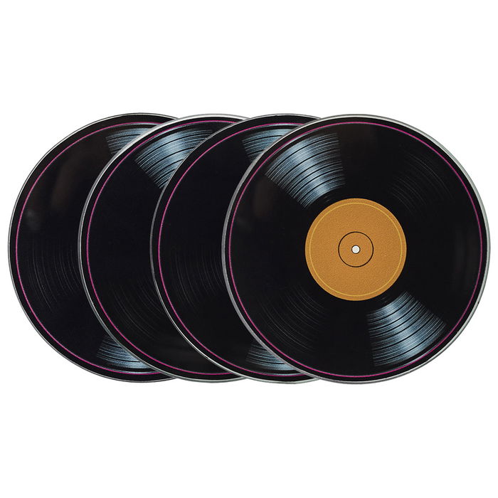 Home Deco Factory Juego de 4 Posavasos Vinil Diámetro 10 cm