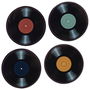 Home Deco Factory Juego de 4 Posavasos Vinil Diámetro 10 cm