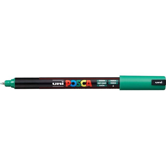 POSCA Marcador PC-1MR Punta Extrafina 0,7mm Verde (Set de 6) POSCA Marcador PC-1MR Punta Extrafina 0,7mm Verde (Set de 6)