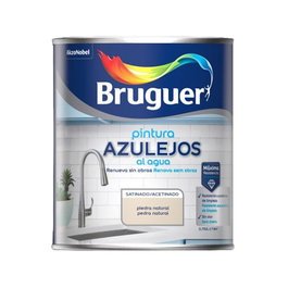 Bruguer Pintura Azulejos Pared Al Agua Piedra Natural Satinado 750 ml