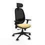 PIQUERAS Y CRESPO Silla de oficina Cilanco con mecanismo Sincro, Crema y Negro