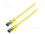 LANBERG Patch cord Cat 6a S/FTP 1m Amarillo RJ45