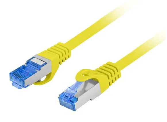 Lanberg PCF6A-10CC Cable de Red Ethernet Cat6a S/FTP RJ-45 1 m Amarillo, Blindado, 10 Gbit/s