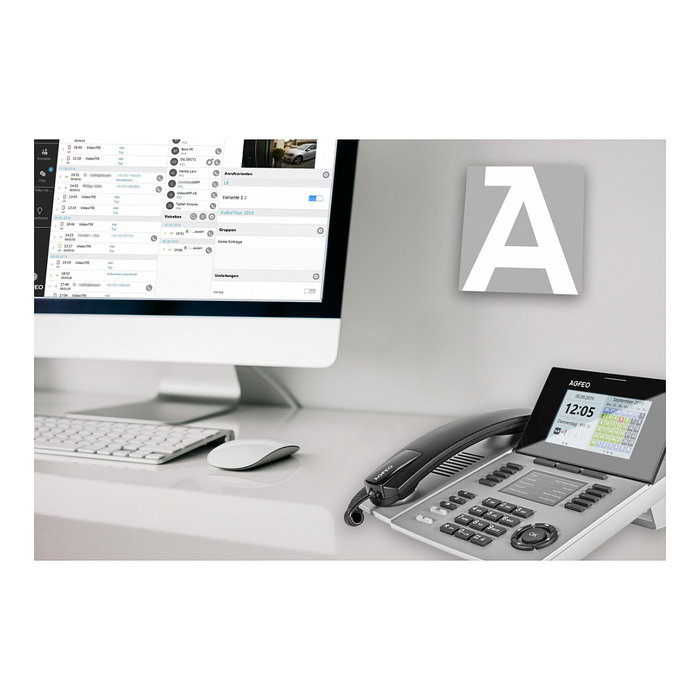 AGFEO ST 56 SENSORfon Teléfono IP Plata con Pantalla LCD y Altavoz
