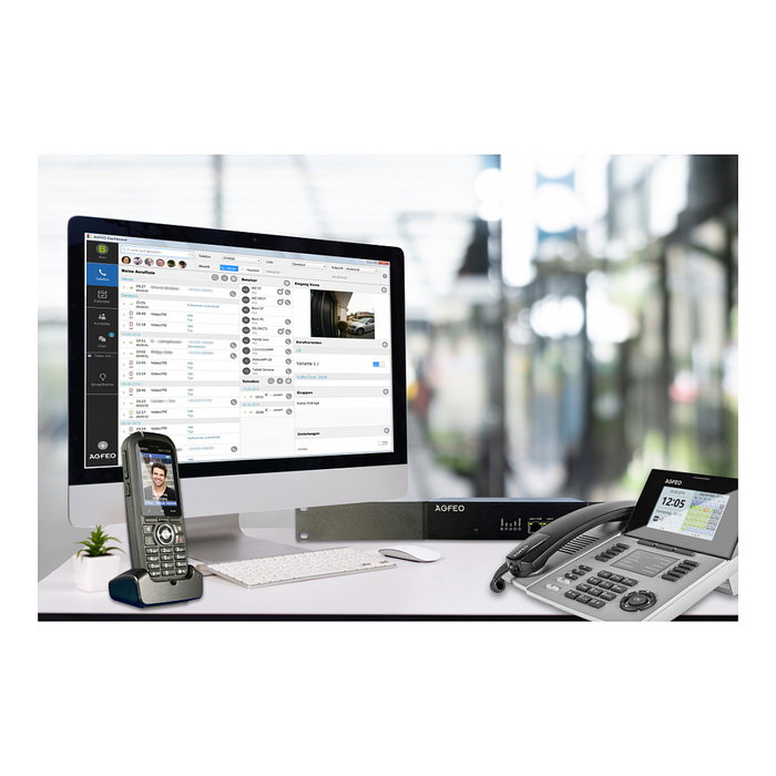 AGFEO ST 56 SENSORfon Teléfono IP Plata con Pantalla LCD y Altavoz