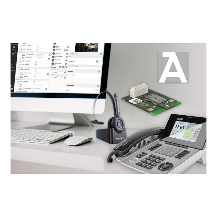 AGFEO ST 56 SENSORfon Teléfono IP Plata con Pantalla LCD y Altavoz
