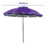 Sombrilla Acero 6 Varillas D160 cm Nylon Color Morado Jardín, Piscina y Playa MARBUENO SUMMER 10471MO
