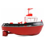 AMEWI Fairplay I Barco RC Schlepperboot Escala 1:72 Listo para Usar RTR Negro con Motor Eléctrico, Batería Li-Ion 600mAh, Radio 2.4GHz, Para Niños +8 Años